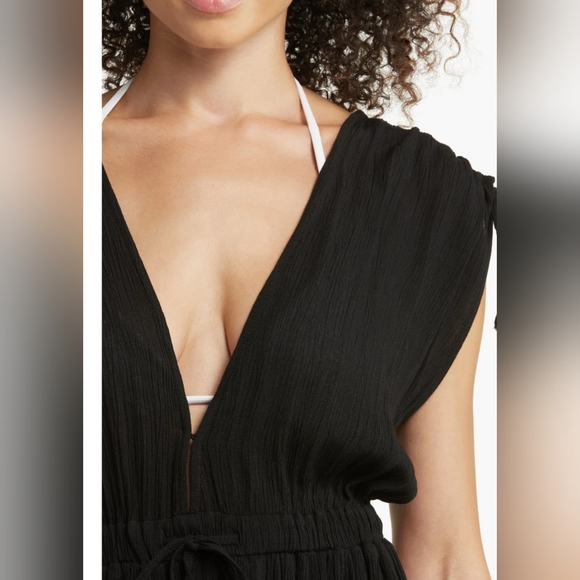 Elan Ruched Tiered Cover-Up Maxi Dress - Picture 5 of 8